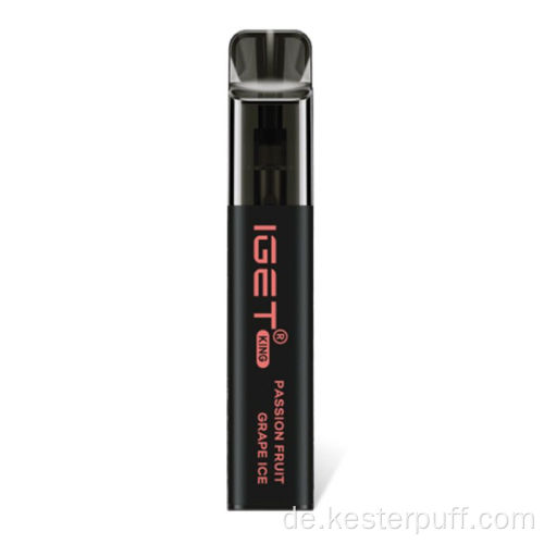 Original Iget King Disposable Vape Device Cooler Pfirsich